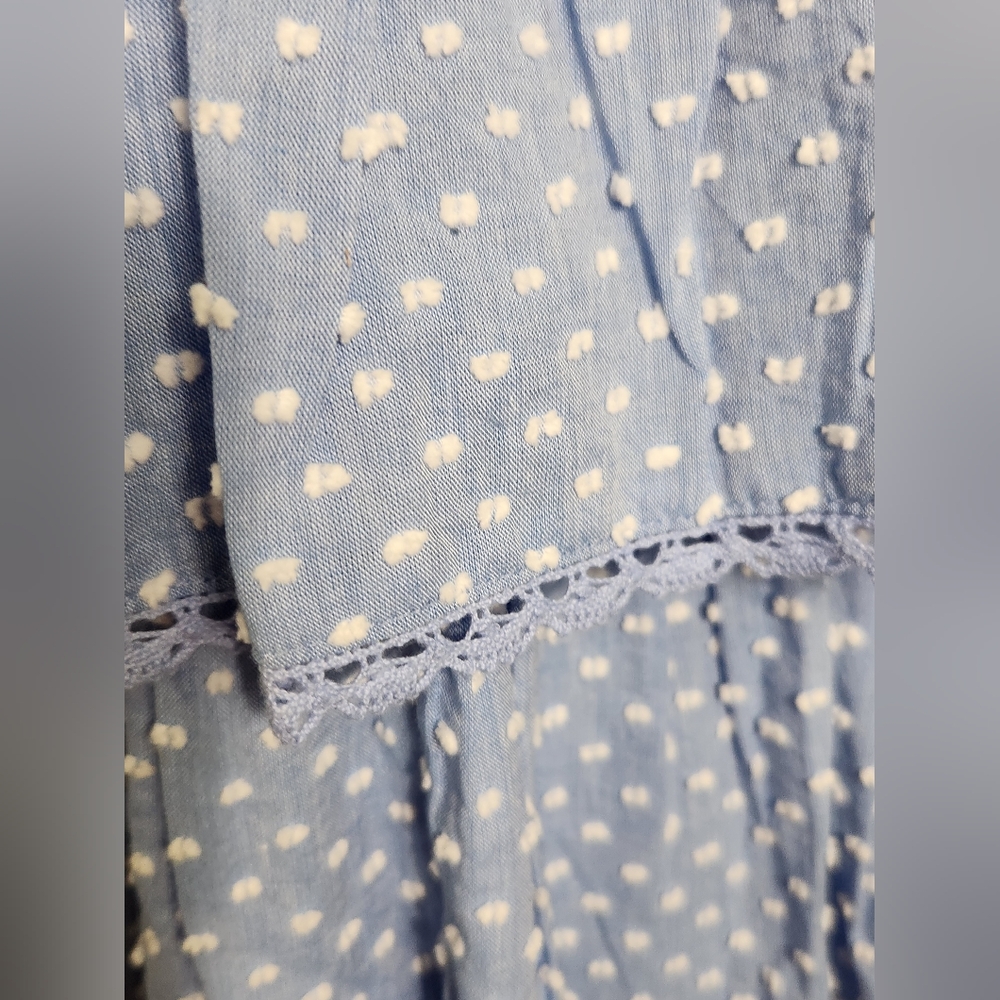 Adrianna Papell Blue Tiered Women's Dress Size 8.  #A14 - Picture 6 of 16